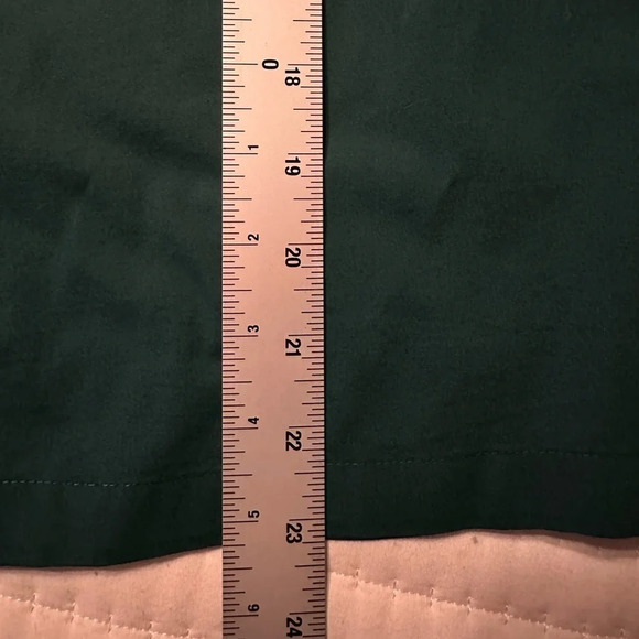 J Crew Blouse Womens 6 3/4 Bell Sleeve Crew Neck Casual Green Stretch Cotton - Picture 8 of 13